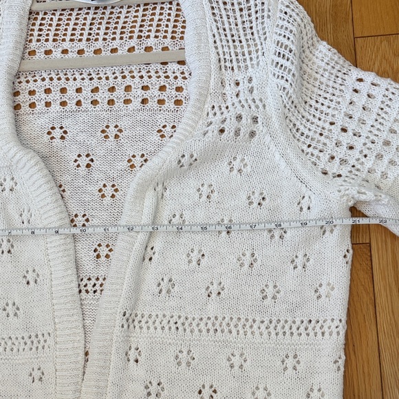 Torrid White Open-Knit Cardigan - Picture 9 of 11